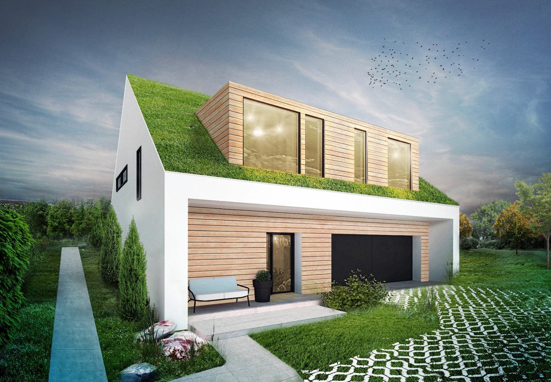 Dům se zelenou střechou - Kralupy